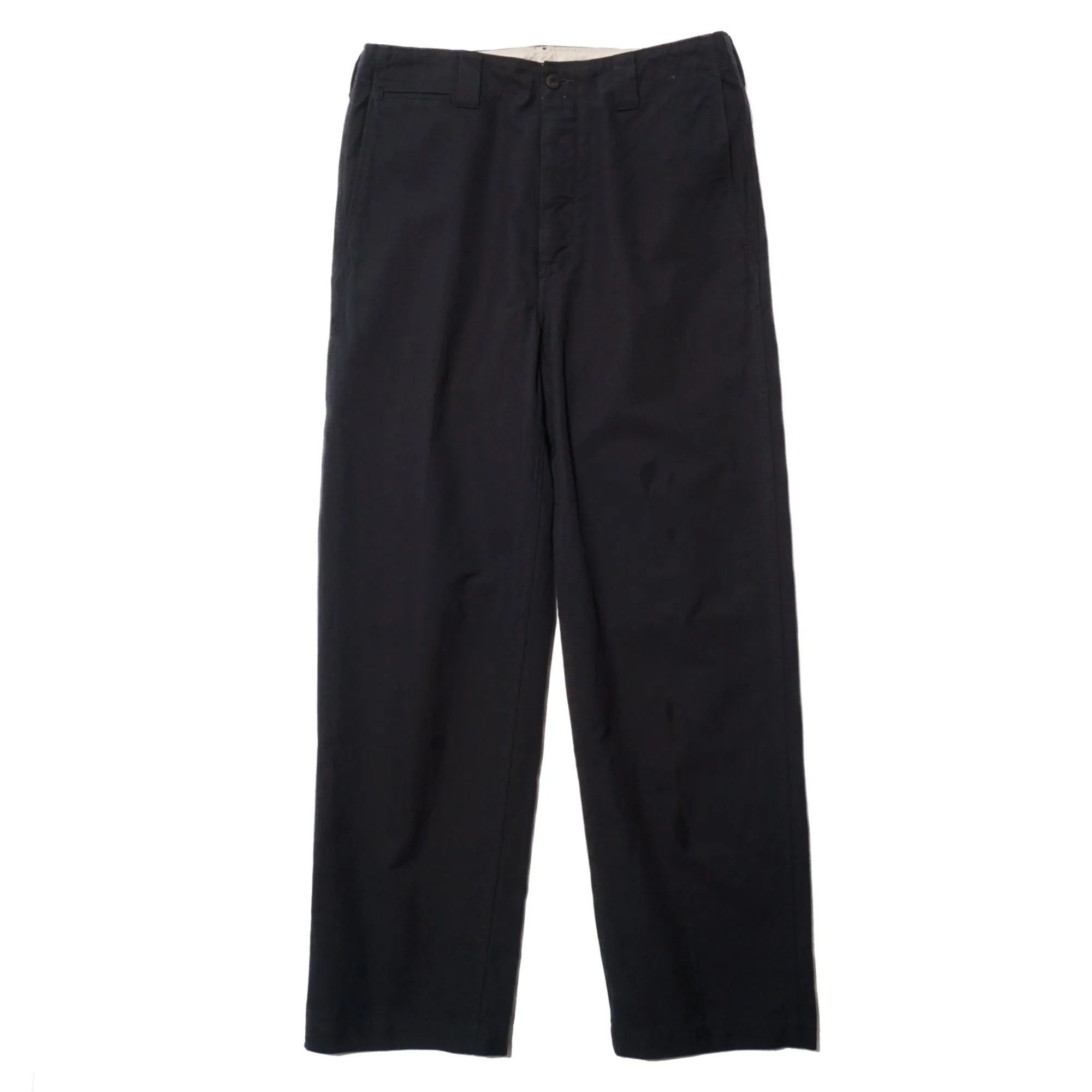 WIDE CHINO PANTS "NAVY"