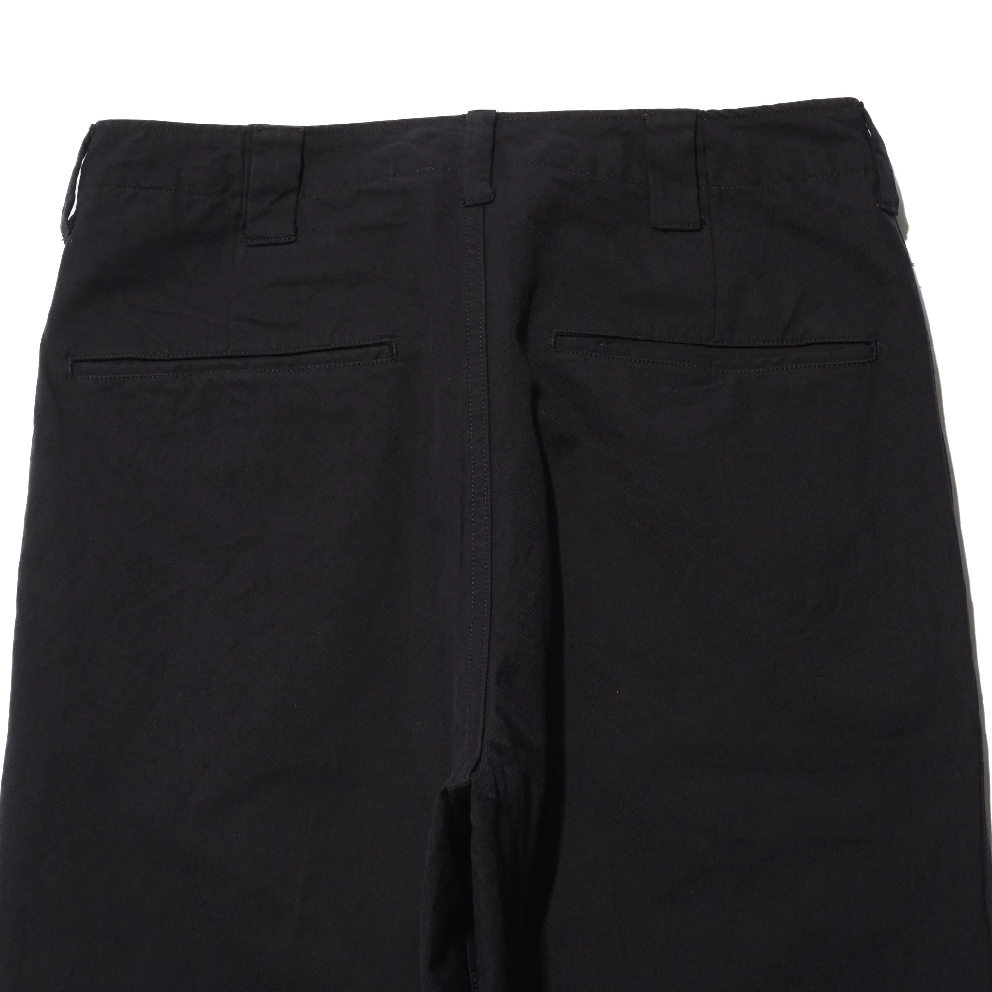 WIDE CHINO PANTS "NAVY"