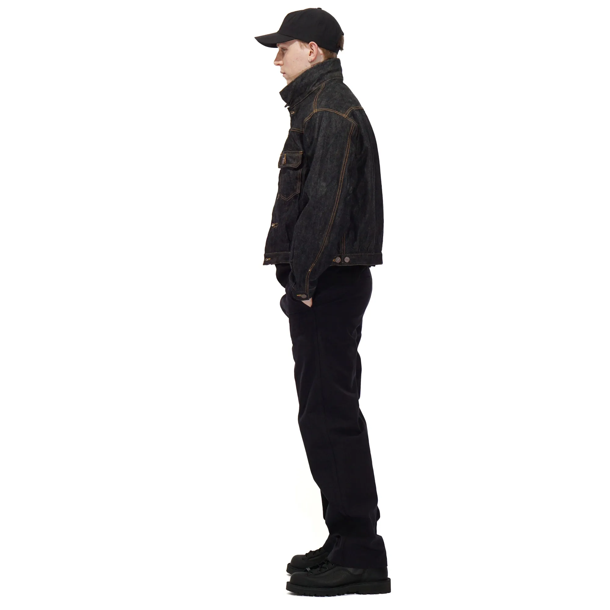 WIDE CHINO PANTS "NAVY"