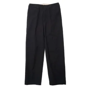 WIDE CHINO PANTS "NAVY"