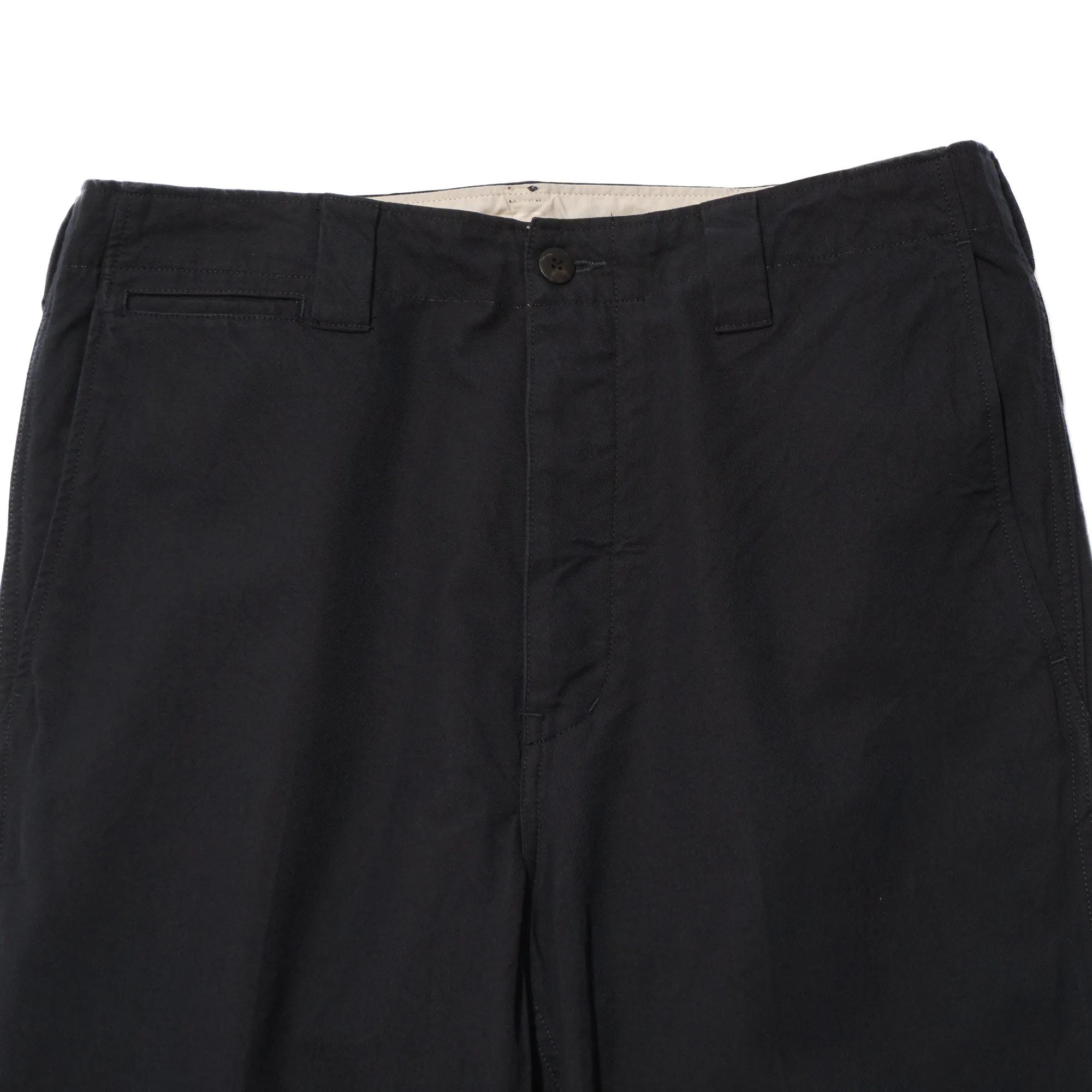 WIDE CHINO PANTS "NAVY"