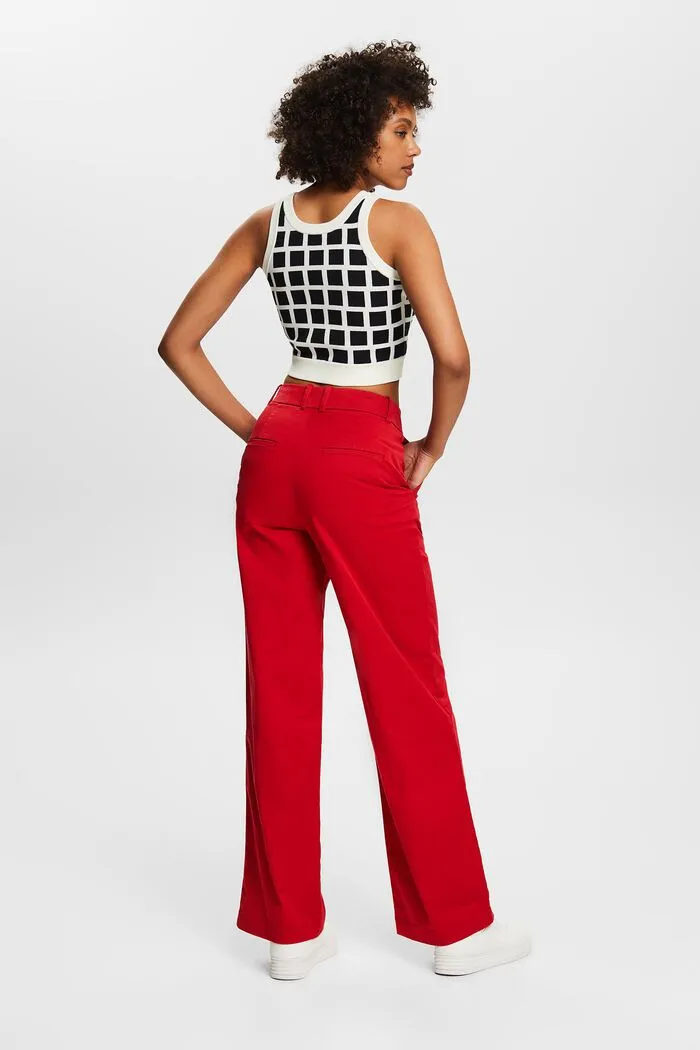 WIDE LEG CHINO PANTS