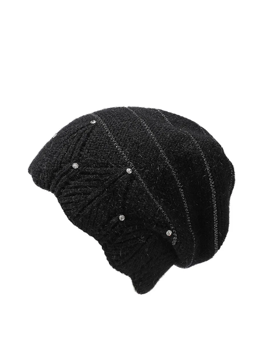 Women Artsy Winter Colorblock Knit Hat
