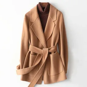 Women's Short Wool Trench Coat