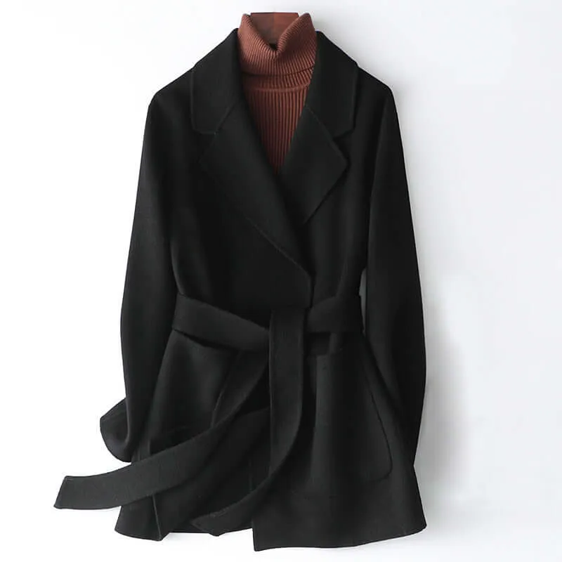 Women's Short Wool Trench Coat