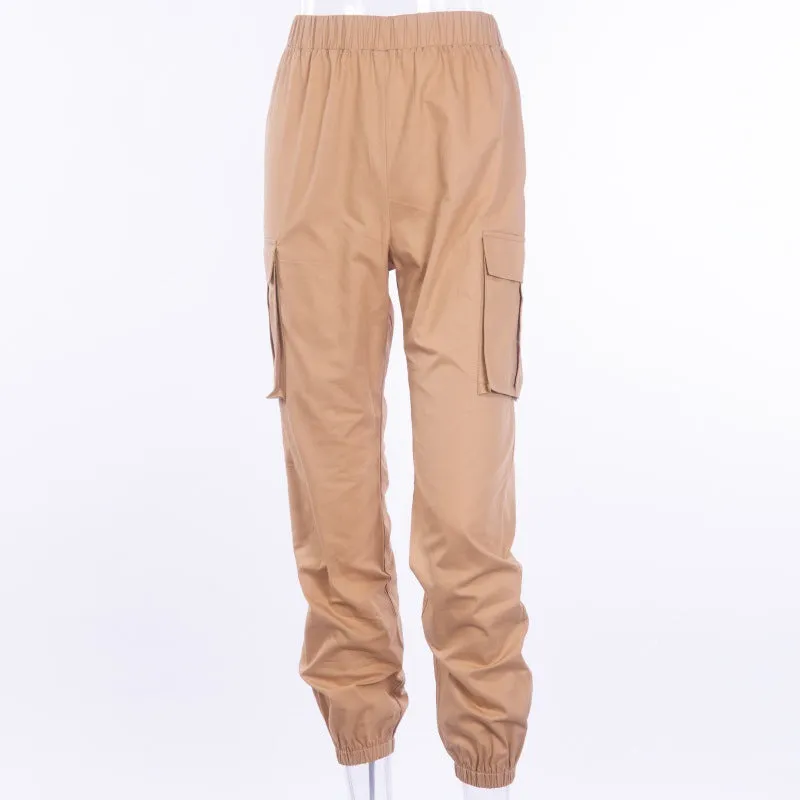 Women's Spring Casual Cargo Pants With Big Pockets